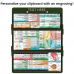 WhiteCoat Clipboard® Trifold - Army Green Veterinary Medicine Edition
